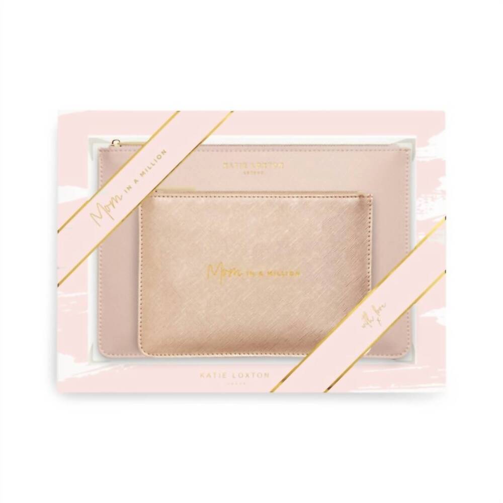 NEW KATIE LOXTON women's perfect pouch gift set in mom in a million